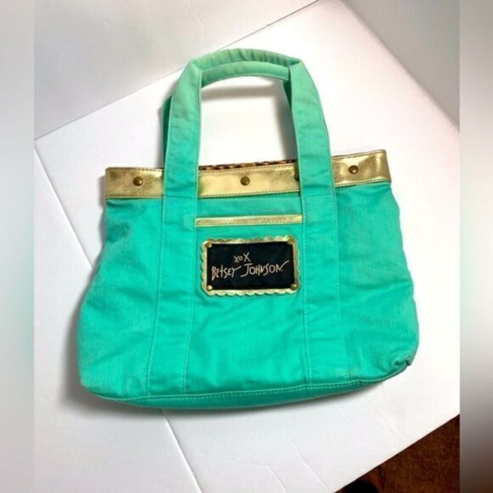 Betsy Johnson Tote.  Animal‎ print interior.